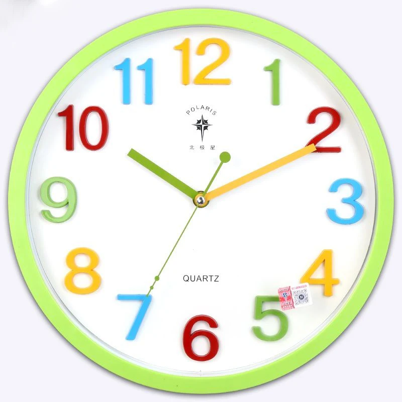

Настенные часы 12 дюймов, милые Мультяшные креативные настенные часы для детской комнаты, спальни, бесшумные кварцевые часы для гостиной, на...