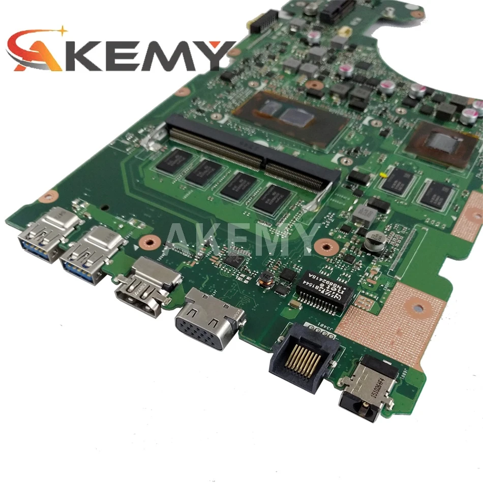 

X555UF 4G/I5-6200U GT920M For Asus X555UQ X555UF X555UJ X555UB Mainboard Motherboard 90NB0AX0-R01100