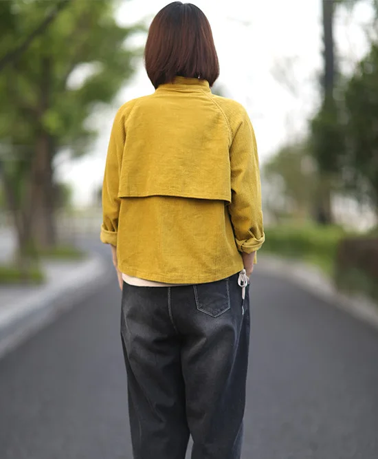 Autumn jackets Women Retro Loose Corduroy Casual Coat 2019 New Female Cardigan Long-sleeved pocket Mori girl Tops | Женская одежда