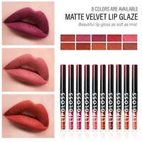 10 color velvet matte lip gloss waterproof non stick cup long lasting permanent lip glaze tint lipstick lips makeup