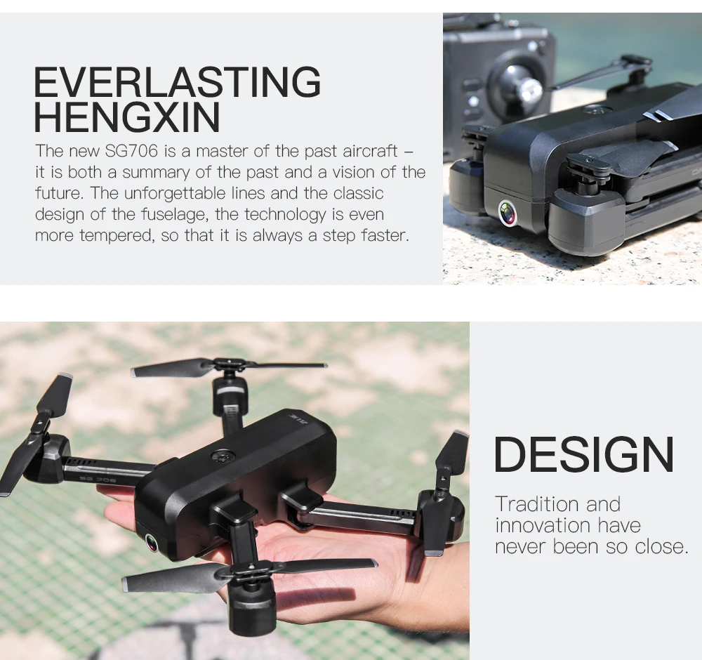 Дрон SG706 4K с двойной камерой 50x зум Wi-Fi FPV селфи складной Профессиональный