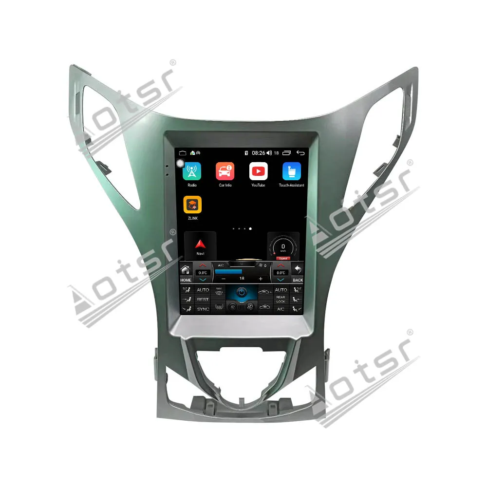 Вертикальный экран Tesla на Android 10 9 7 дюйма для Hyundai Azera 2011 2012 автомобильный