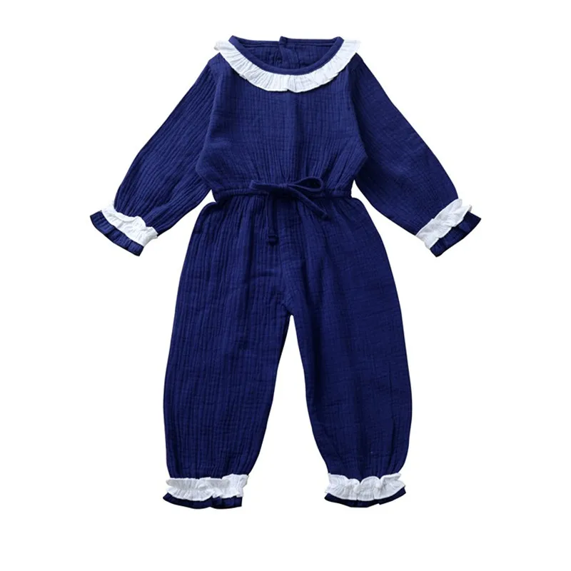 Girls Boys Clothes Baby Jumpsuit Spring and Autumn Kids Muslin Cotton Long Sleeve Romper 1-4 Yeas