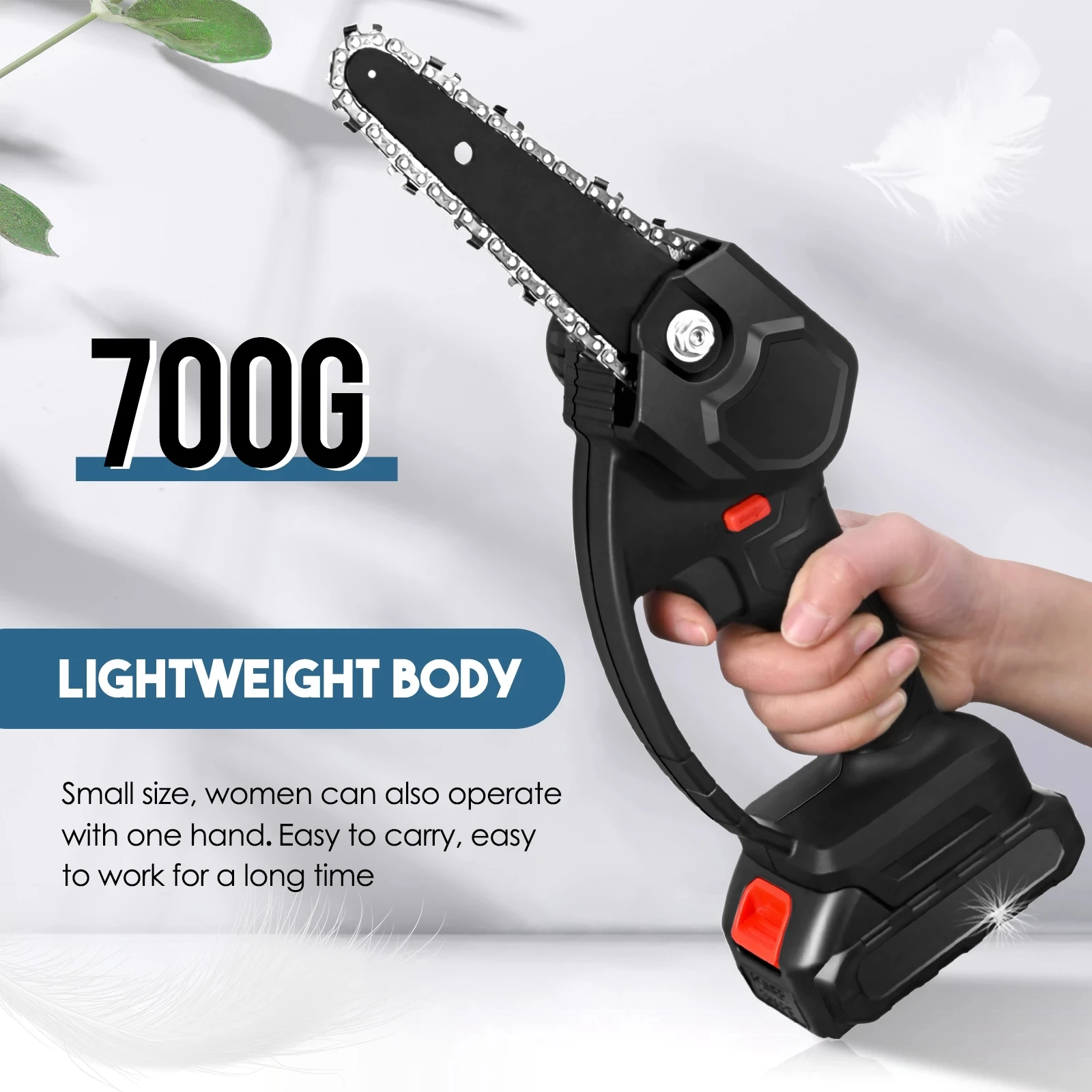 

21V/36V Upgrade Portable Chainsaw with 2Pcs Batteries Cordless Electric Chainsaw Handheld Electric Saw Pruning Shears Chainsaw