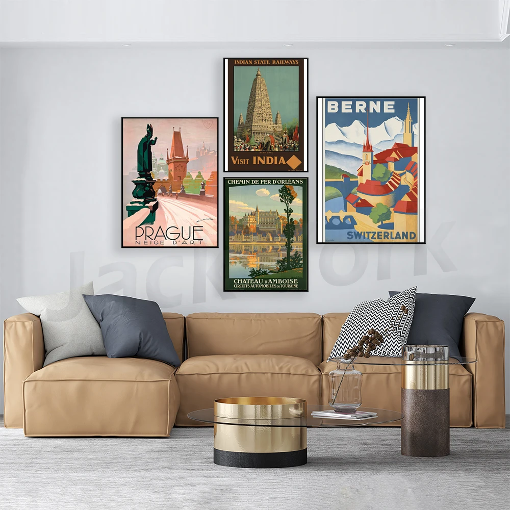 Chateaux of the Loire Valley винтажный туристический постер Швейцарии B옥 Gaya Vintage