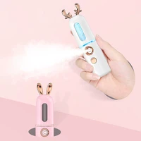 mini nano facial sprayer usb air humidifier mist face nebulizer steamer diffuser anti aging led light cute skin care tools