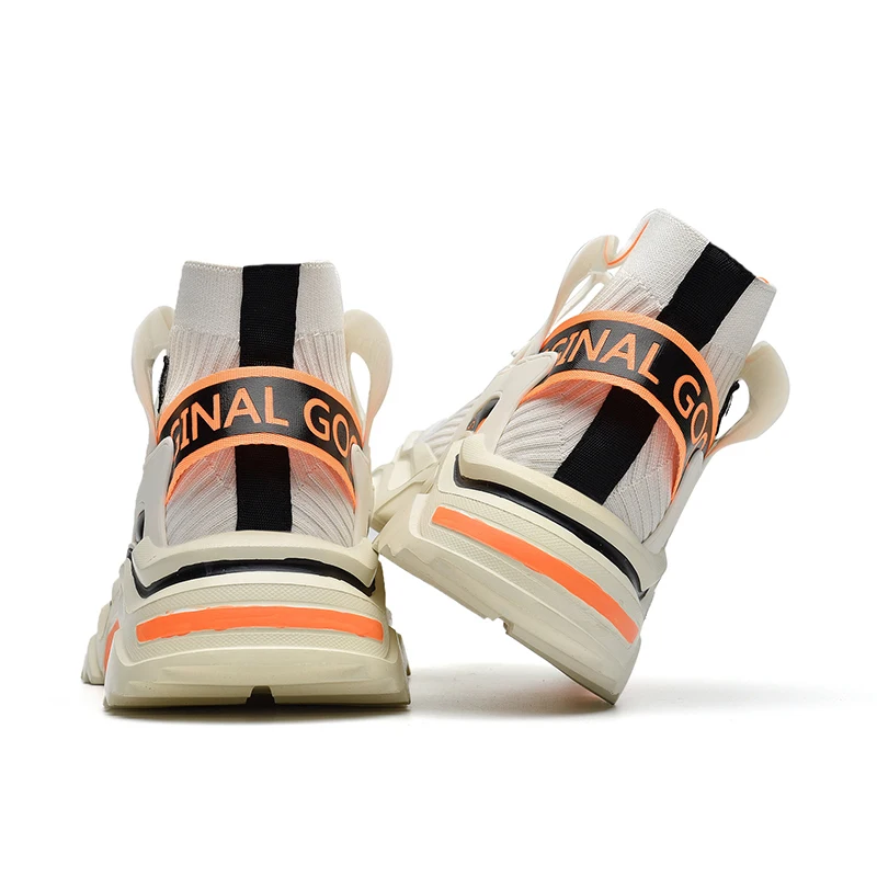 

ADBOOV High Top Chunky Sneakers Men New Fashion Sock Sneakers Shoes Man Knit Upper Platform Sock Boots Urnschuhe Herren