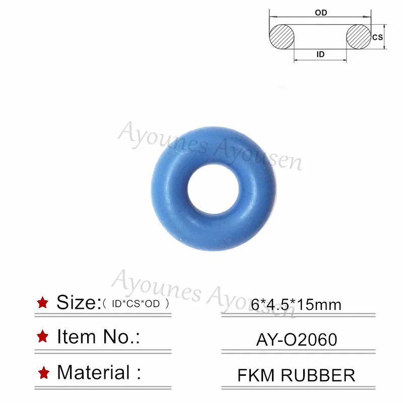 wholesale 30 pieces Rubber oring seal 6*4..5mm for fuel injector repair kits /rebuild kits (AY-O2060)