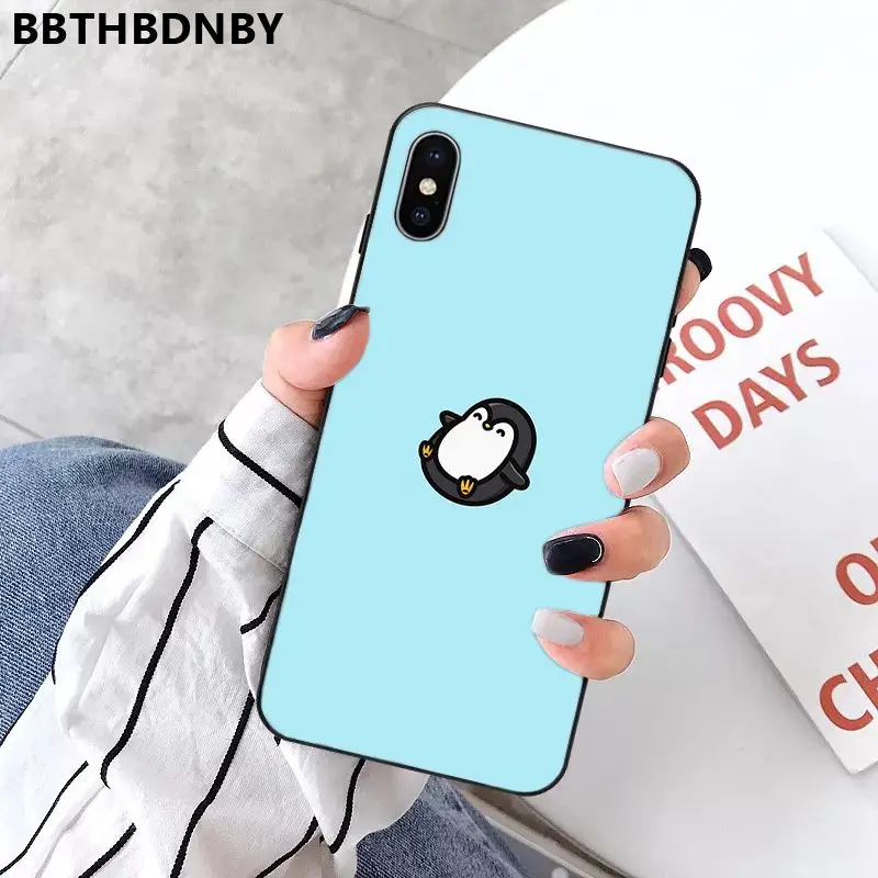 Чехол для телефона Пингвин мультфильм DIY печать рисунок чехол крышка оболочка