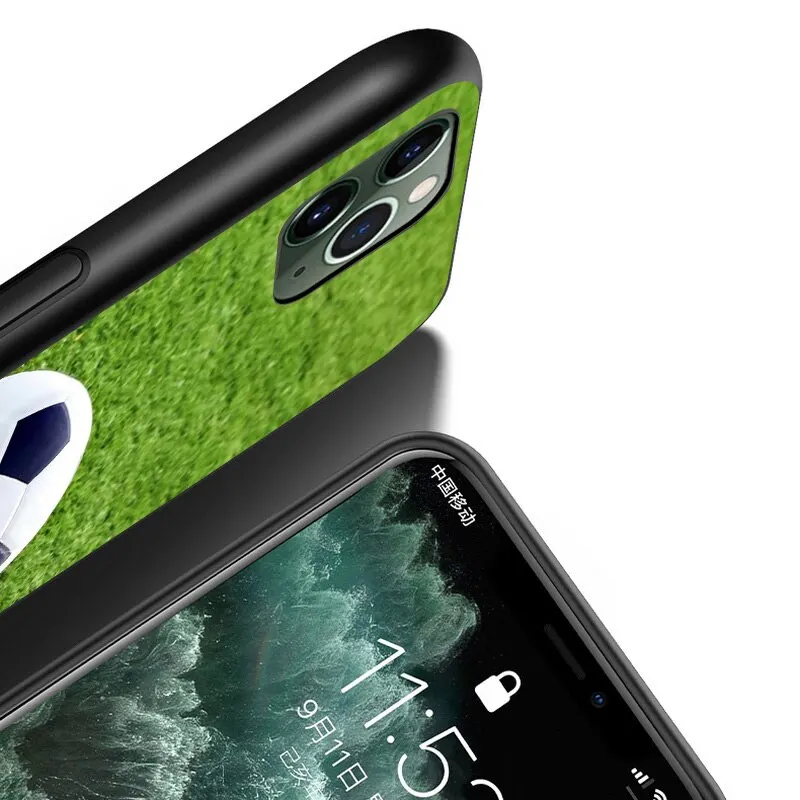 

I Love Football Sports For Apple iPhone 12 Mini 11 XS Pro Max XR X 8 7 6 6S Plus 5 5S SE 2020 Black Phone Case