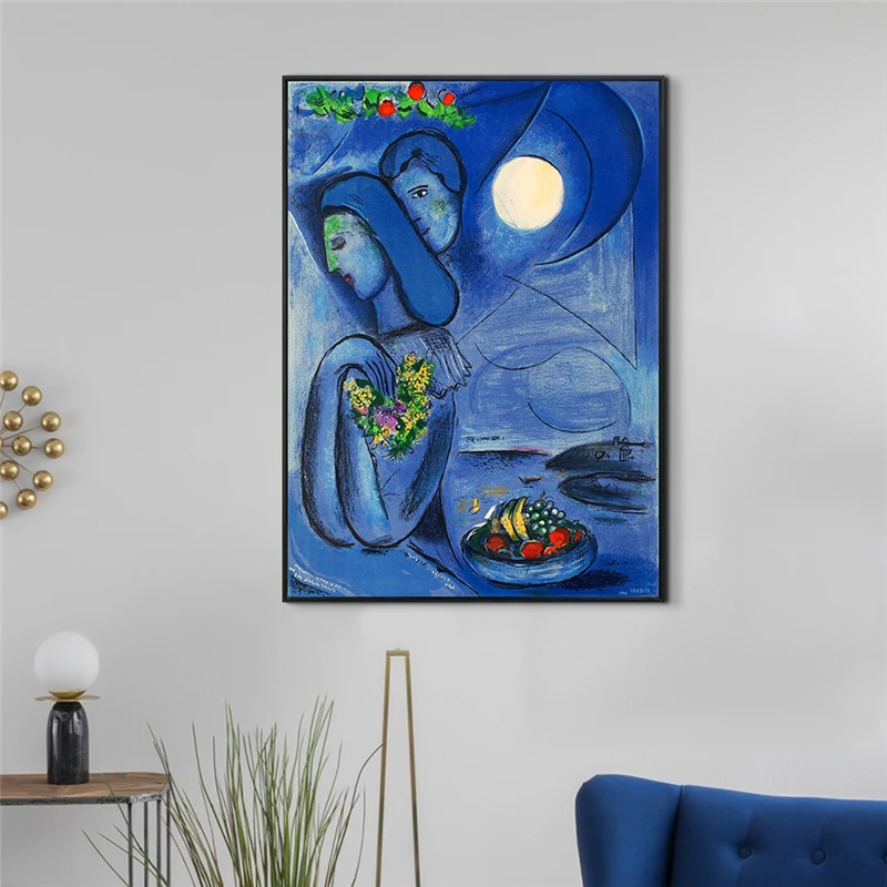 Современное украшение холст Chagall Реалистичная картина картины картина на стену для дома печать Акварельная Модульная для гостиной плакат