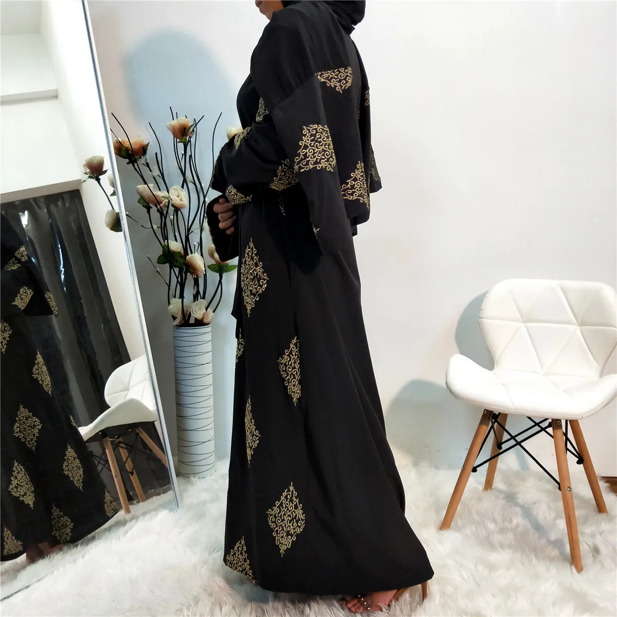 Кимоно Dubai Open Abaya для женщин мусульманское хиджаб платье кафтан абайя Исламская