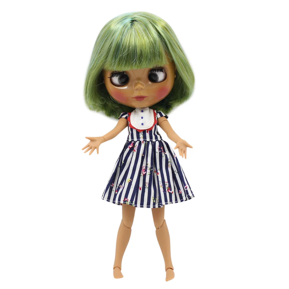 Ледяная DBS Blyth кукла 1/6 bjd шарнирная крестовые глаза темная кожа совместное тело