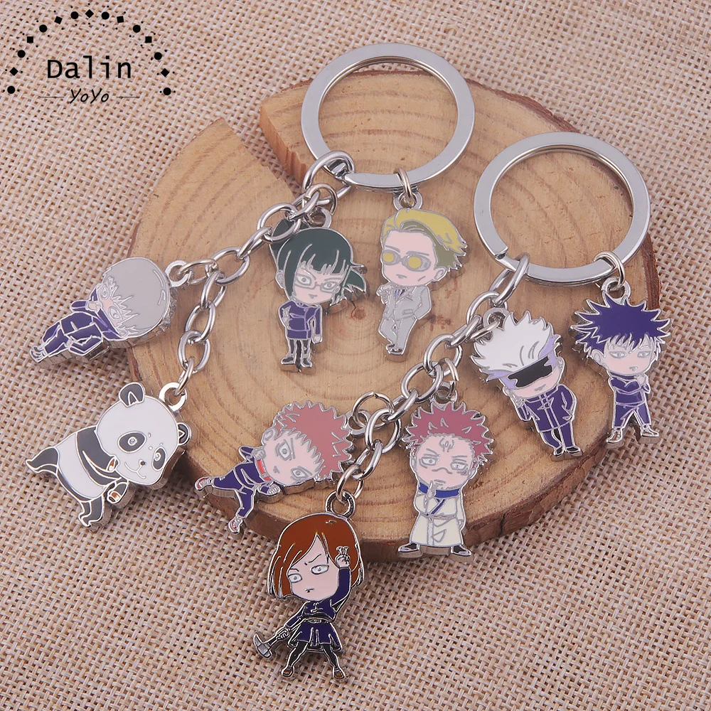 

Anime Jujutsu Kaisen Keychain Gojo Satoru Yuji Itadori Fushiguro Megumi Kugisaki Nobara Toge Inumaki Panda Figure Keyrings Gift