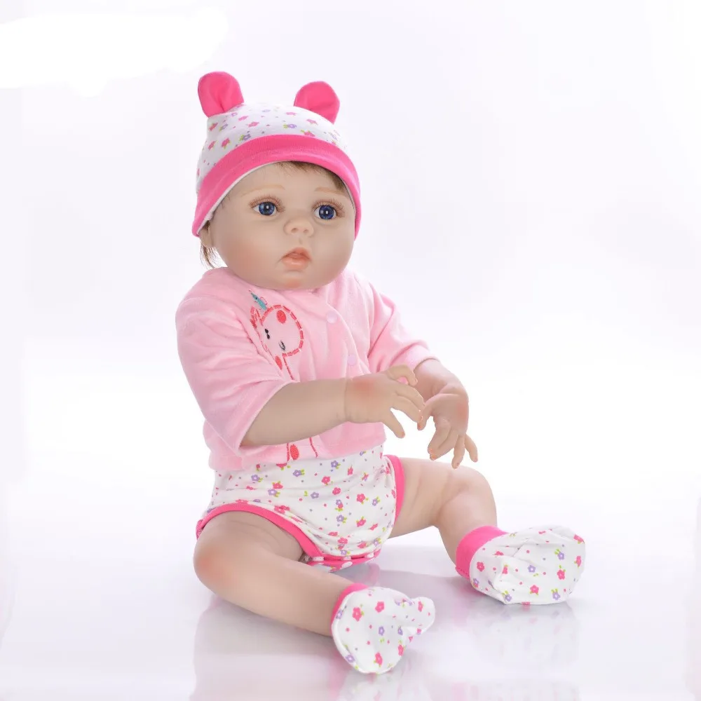 NPK модные силиконовые куклы reborn для продажи 22 дюйма 55 см Новорожденные bebe девочка малыш куклы reborn для ребенка подарок на день рождения игрушка bon