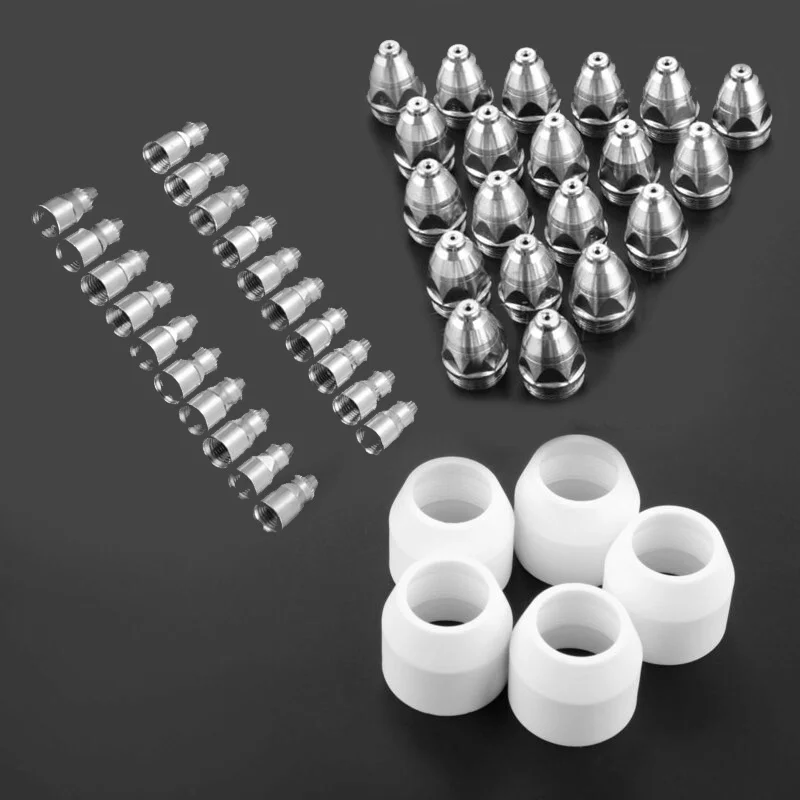 

High Quality P-80 Plasma Cutter Torch Consumables Plate Machine Parts Silver Cup 1.3 80Amp