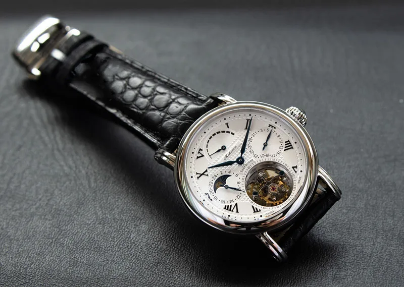 Многофункциональные мужские часы s Pilot Real Tourbillon с календарем Moonphase, механические мужские часы ST8007 Tourbillon, модные часы