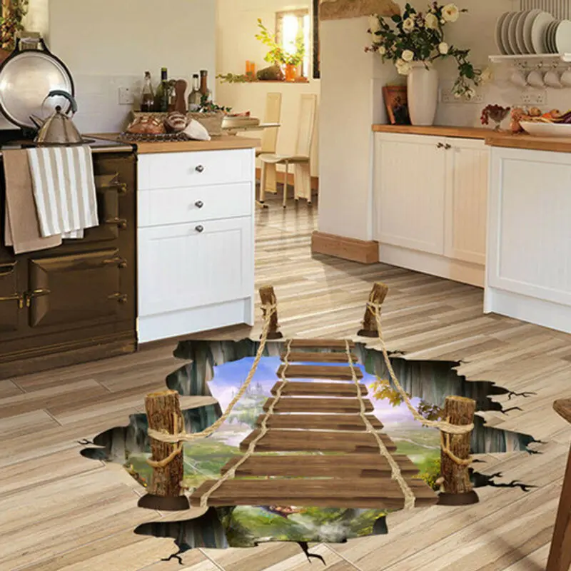 Новое поступление 3D напольная настенная наклейка съемные настенные наклейки