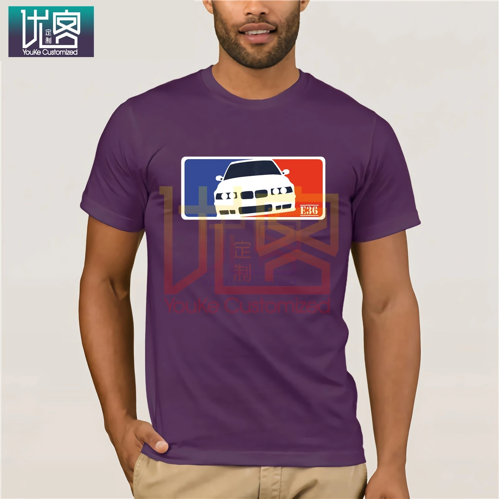 2020 Хлопковая мужская одежда с коротким рукавом футболка немецким автомобилем E36