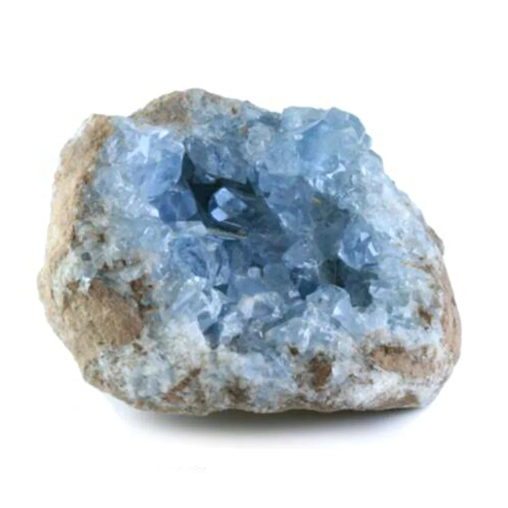 

Natural Raw Blue Celestite Crystal Cluster Irregular Home Decoration Gemstone