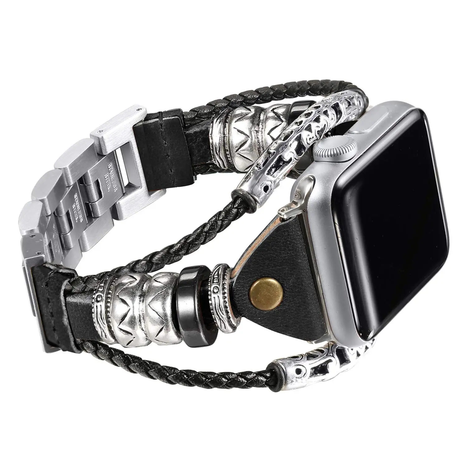 Кожаный ремешок для Apple Watch Band 44 мм 40 SE Series 6 5 4 3 2 сменный Браслет 42 38 | Наручные часы