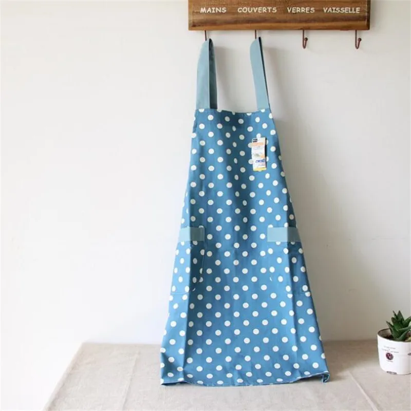 

Geometric Green Cotton Linen Apron Woman Adult Bibs Home Cooking Baking Coffee Shop Cleaning Aprons Kitchen Accessory