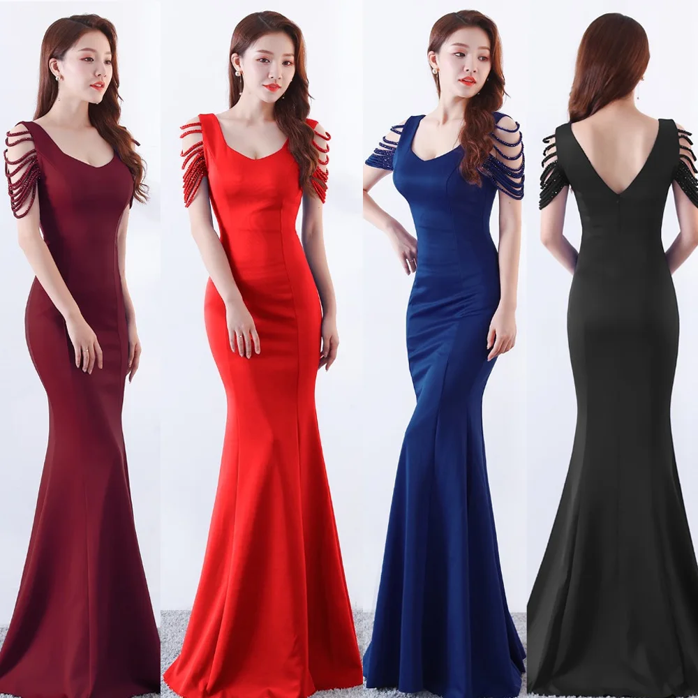 Женское сексуальное Формальное вечернее платье женское ретро платье-русалка