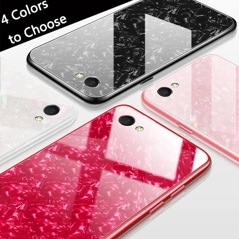 UPaitou Luxury Tempered Glass Case for OPPO A3 A3S A1 AX5 A9 A9X F11 F5 Youth F9 Pro Silicone Bumper Shockproof Cover |