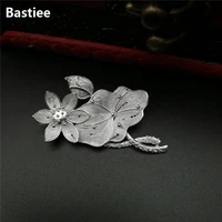 bastiee lotus flower pins 999 sterling silver brooch women butterfly pin office wear dress work fine jewelry formal occasions