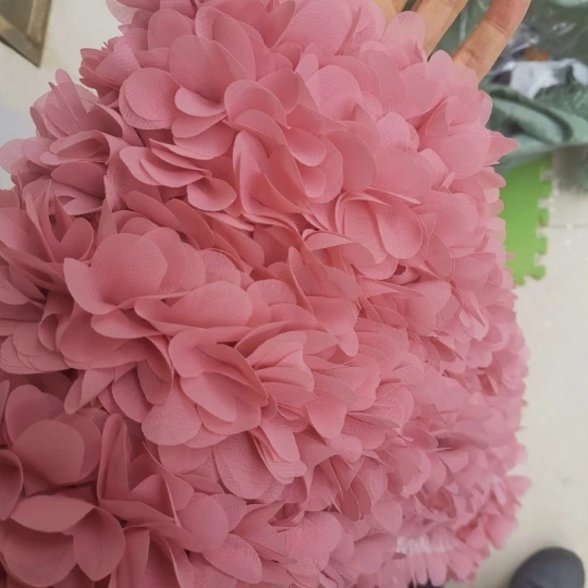 2 м/лот Изысканная одежда из шифона с цветами и лепестками кружева отделка одежды