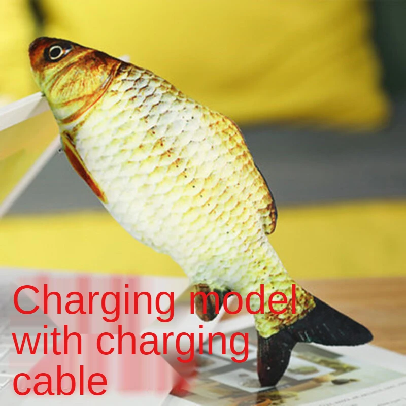 Электрическая плавающая рыба 28 см движущаяся кошка Мерцающая игрушка мягкие