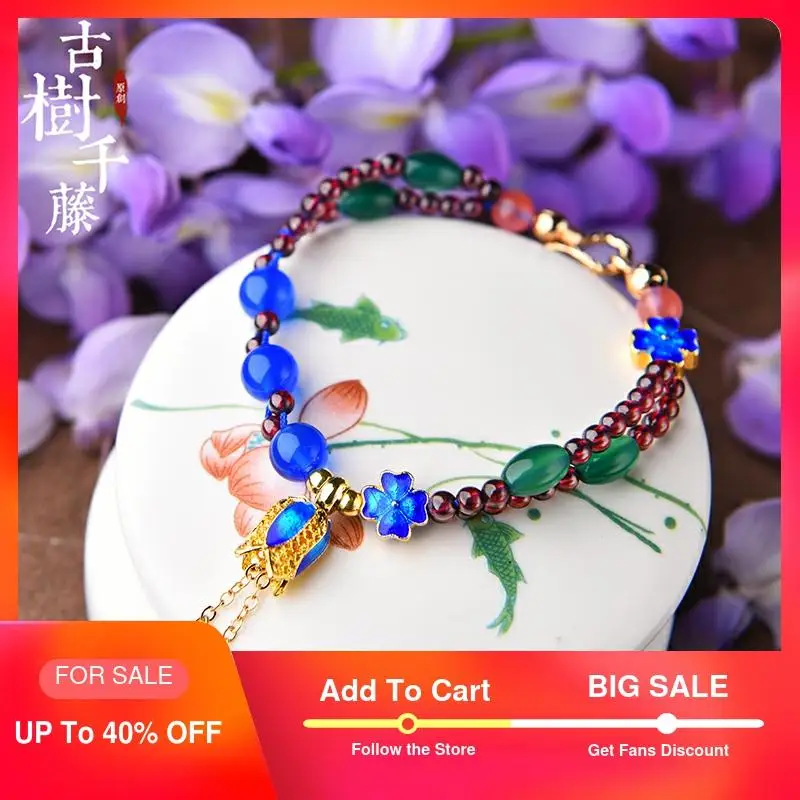 

Luckilyluke Classic femme Bracelet for women Blue Sea Crystal Charm Bracelets Cloisonne Beaded Bracelet Fashion Jewelry New 2019