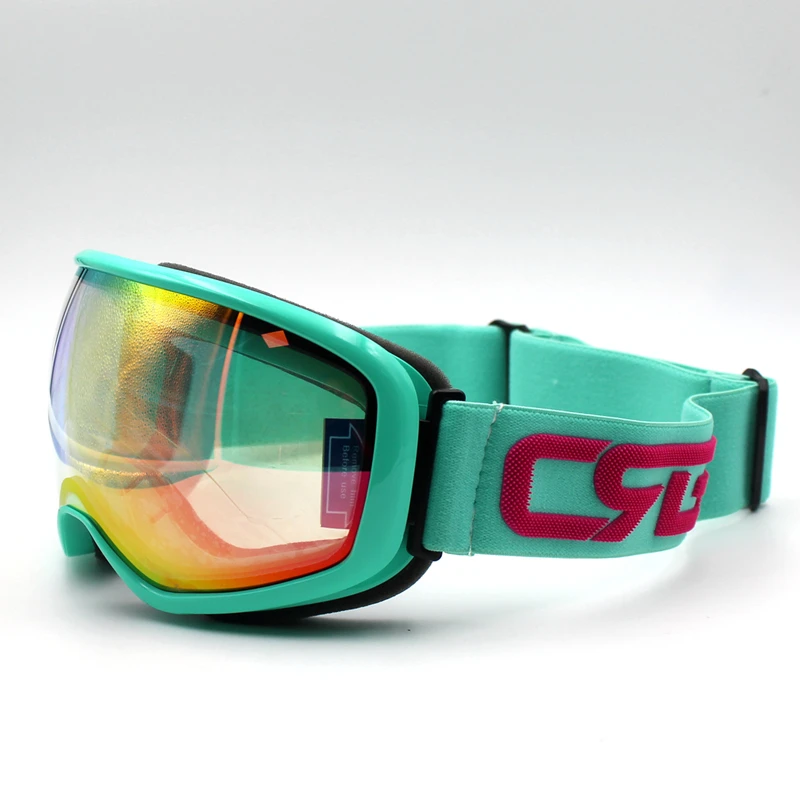 Брендовые лыжные очки сферические поверхности двойные линзы UV400 анти туман