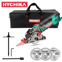 hychika electric mini circular saw power tools 500w multifunctional electric saw with 3 blade saws and blade sawing machine