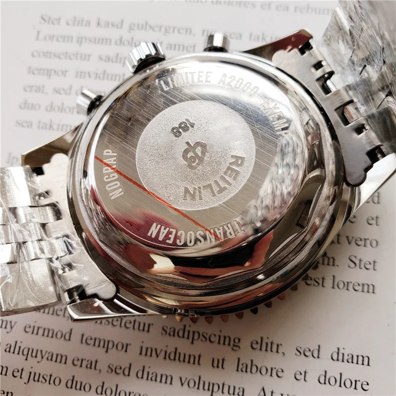 

BRE brand men's mechanical watch tourbillon automatic movement stainless steel bracelet calendar business men's watch