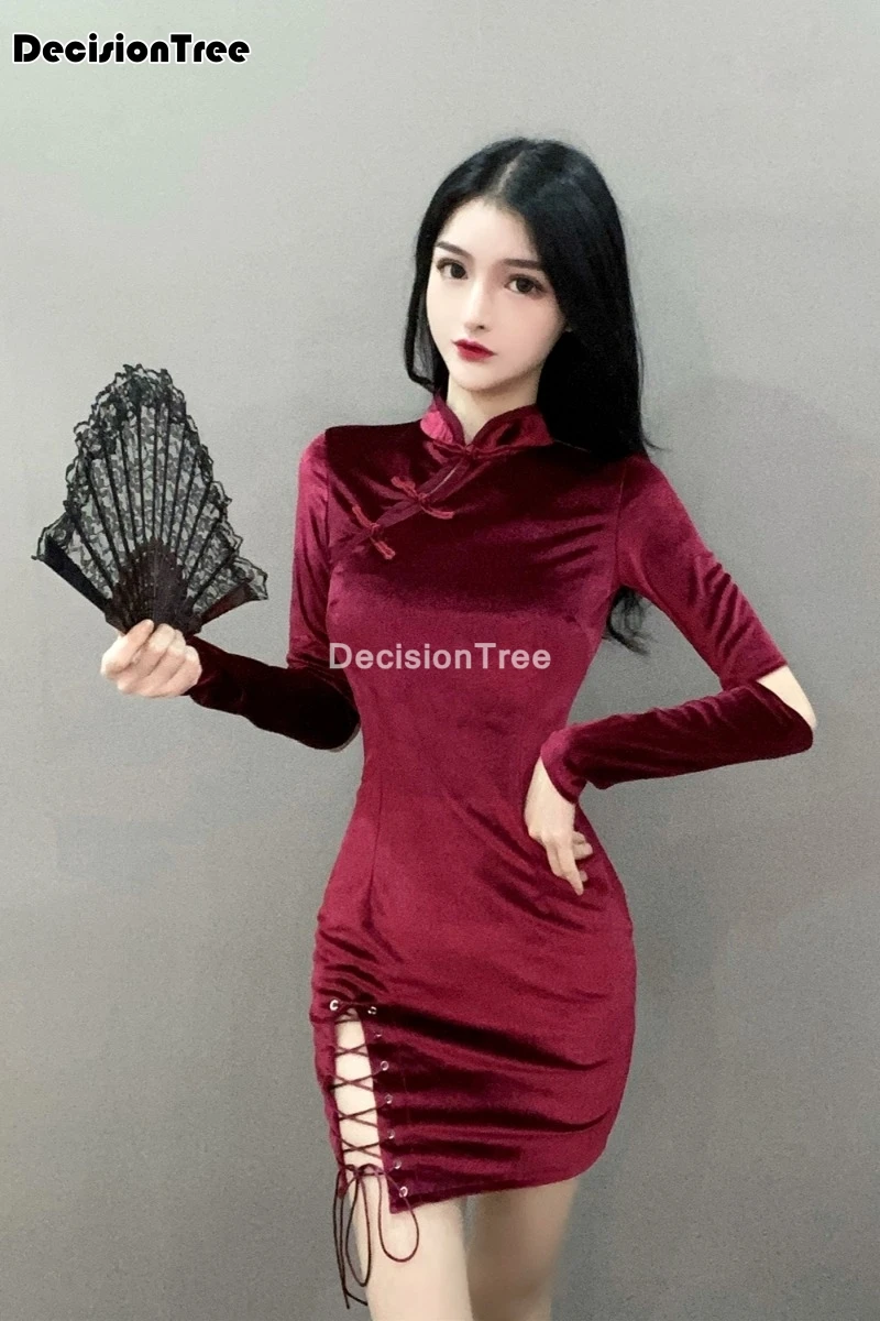 

2021 silk traditional chinese dress women short sleeves vestidos vintage qipao sexy cheongsam flower print halter dress