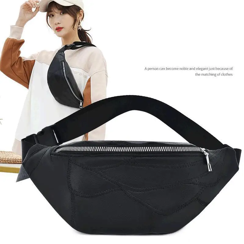 

2021 Newest Hot Leather Fanny Pack Waist Bag Casual Waterproof Anti-theft Women Band belt Multi-function Bag Heuptas Purse