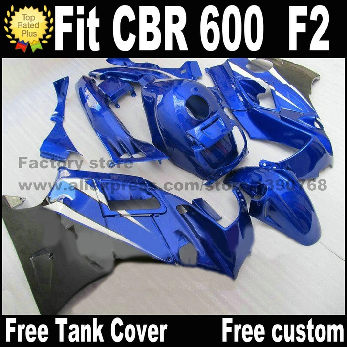 

Fairing body kit for HONDA 91 92 93 94 CBR 600 F2 blue black plastic fairings set CBR600 1991 1992 1993 1994 IP66