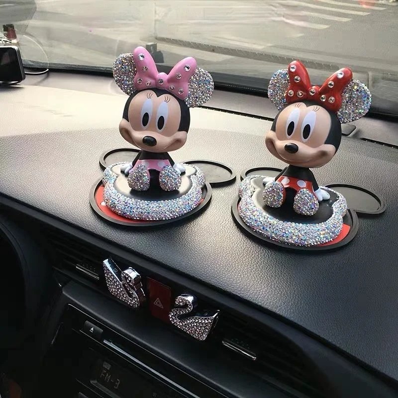 

Disney Diamond-studded Mickey Shook His Head Car Decoration High-end Cute Creative Personality Car Accessories Holiday Gift