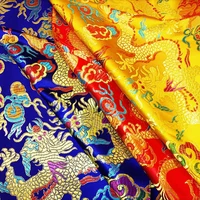 10075cm chinese style dragon pattern brocade fabric for sewing diy costume hanfu cheongsam dress kimono cloth silk satin fabric