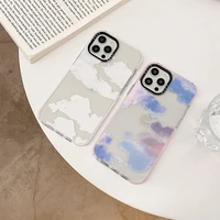 for iphone 13 12 11 pro max soft case colorful cloud clear tpu air anti impact protection cover for iphone 6 7 8 plus x xr xsmax