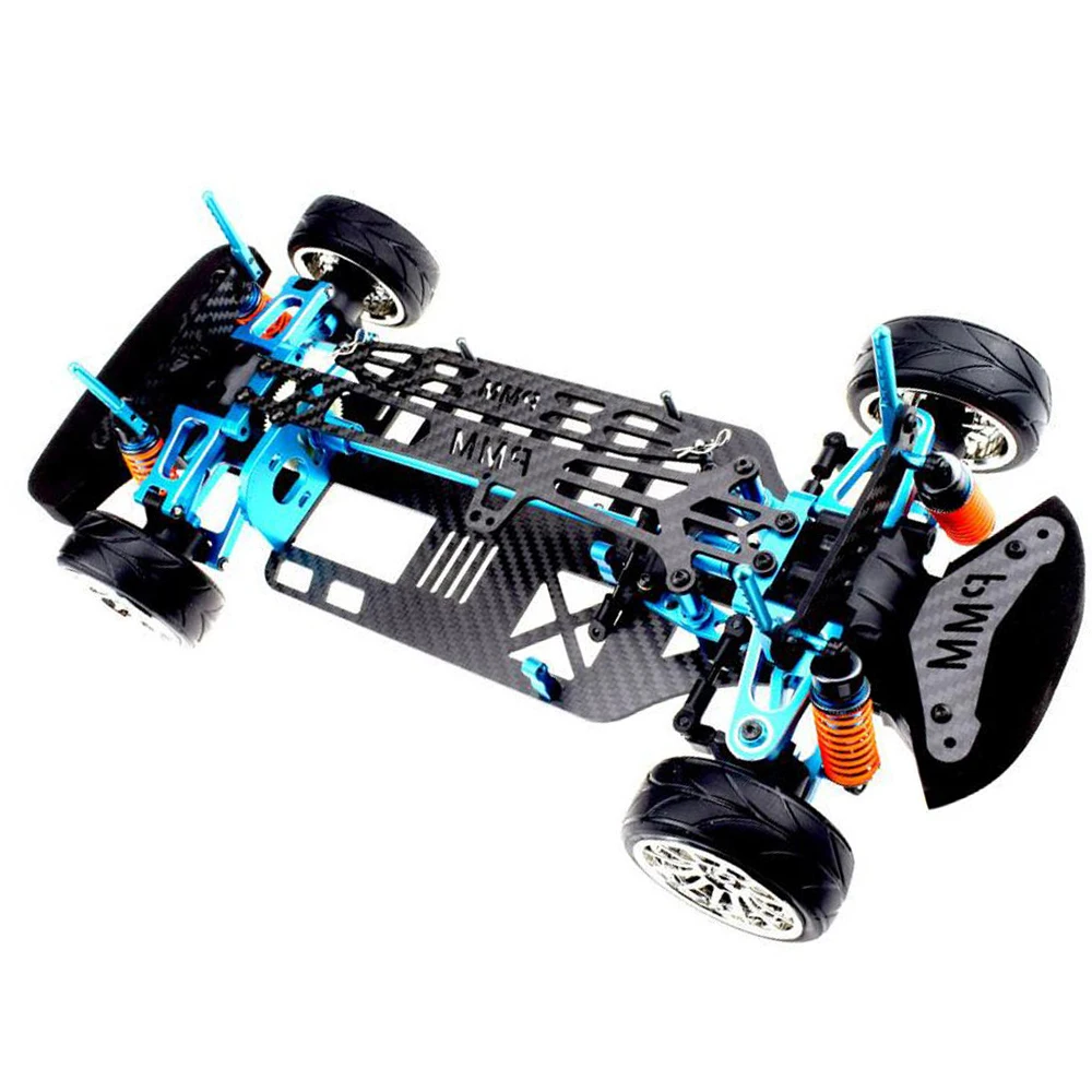 

1/10 Aluminium Alloy Metal Carbon Fiber Chassis Kit Rc Car Frame Parts