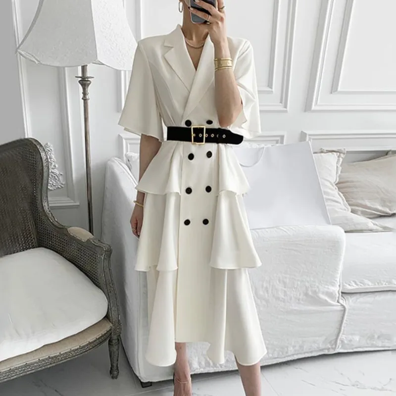 

Женское платье vetement 2021, модное повседневное летнее платье, женское повседневное элегантное платье в Корейском стиле, женское длинное плать...