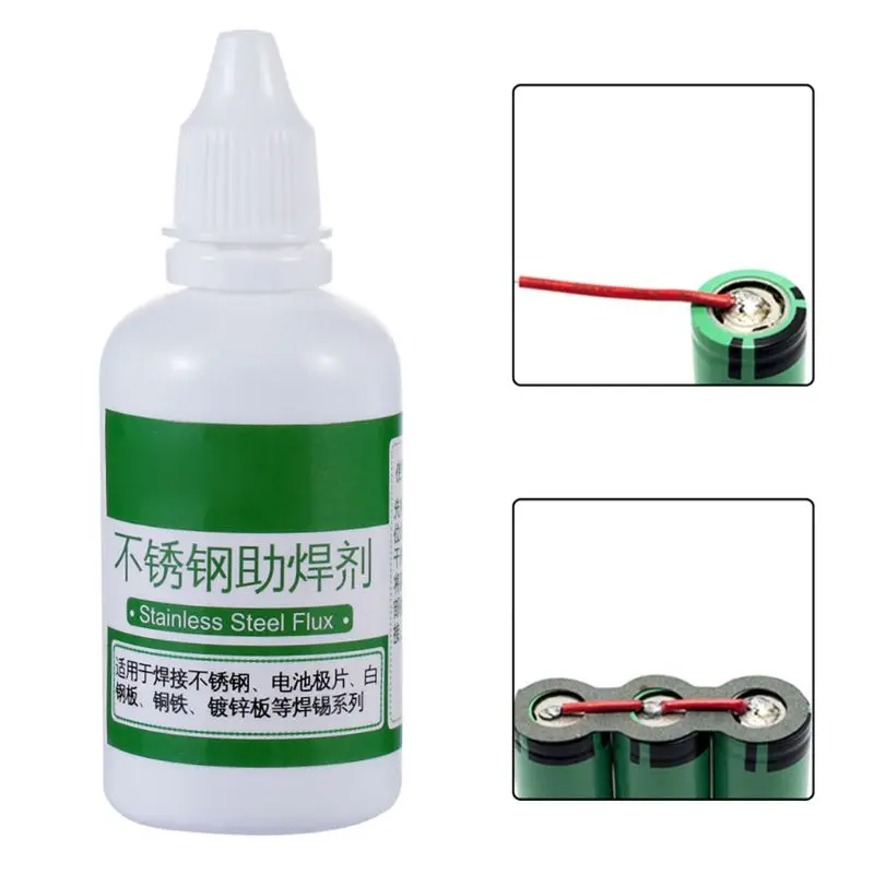 

Powerful Rosin Soldering Agent No-clean Flux White Steel Plate Iron Battey G92E