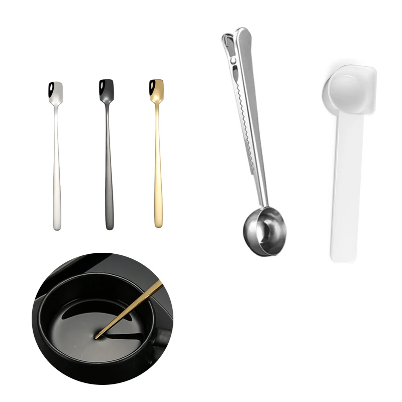 Пластиковая/нержавеющая сталь круглая Нижняя ложка для молока порошка жидкой