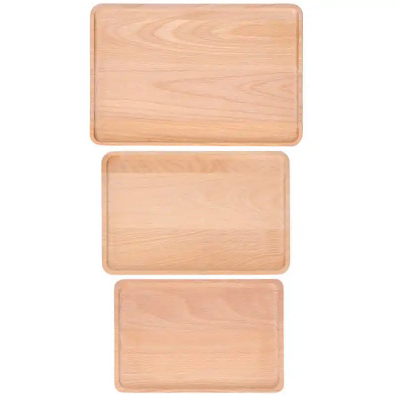 Деревянный сервировочный поднос Современная прямоугольная прочная элегантная