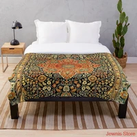 antique persian mohtashem kashan rug print blanket print on demand decorative sherpa blankets for sofa bed gift