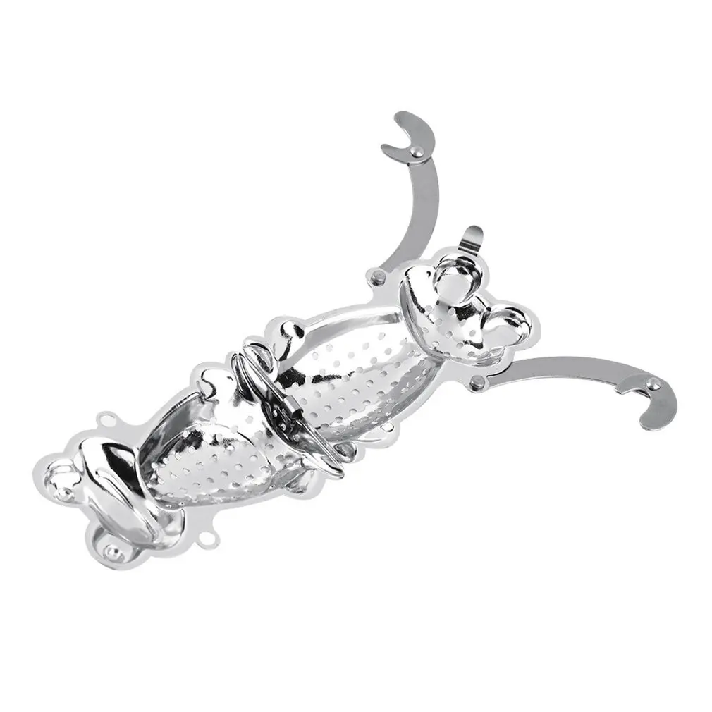 

New Arrival Stainless Steel Mesh Loose Tea Leaf Infuser Filter Herbal Spice Strainer Diffuser Frog/Robot/Rocket/Monkey Mold