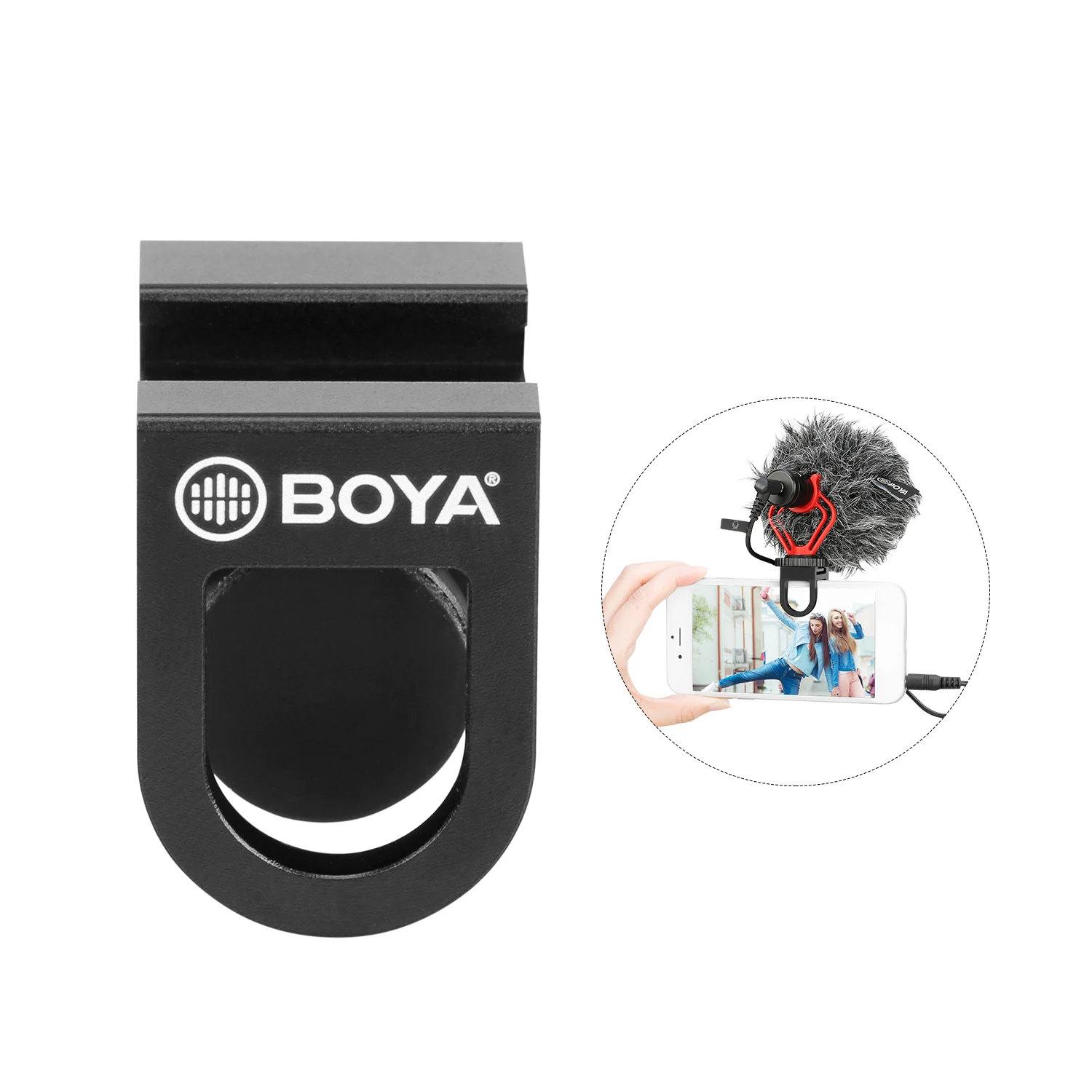 BOYA BY C12 Универсальный кронштейн для смартфона с холодным башмаком адаптер