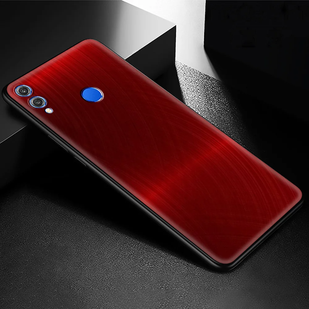 

Brushed Metal Picture Silicone Soft Case Cover For Honor 8X 9X 10 Lite 20 30 Pro 20e 20S(6.15) 30i Play 9A Luxury Phone Shell